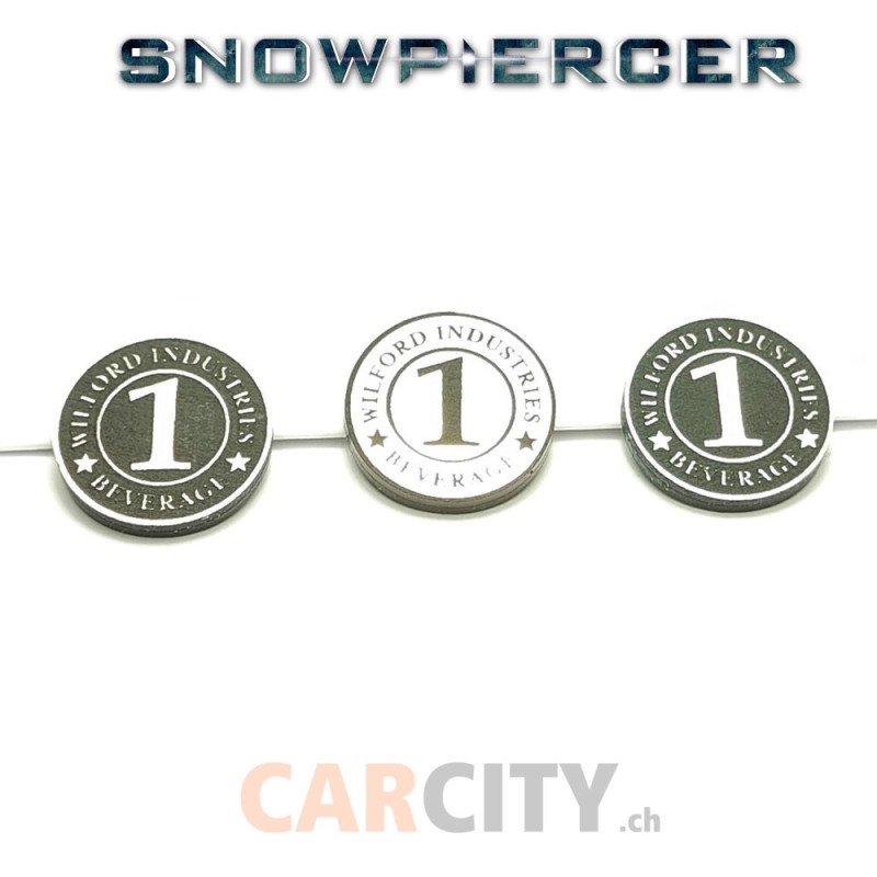 SNOWPIERCER Wilford Industries Trio de Jetons originaux