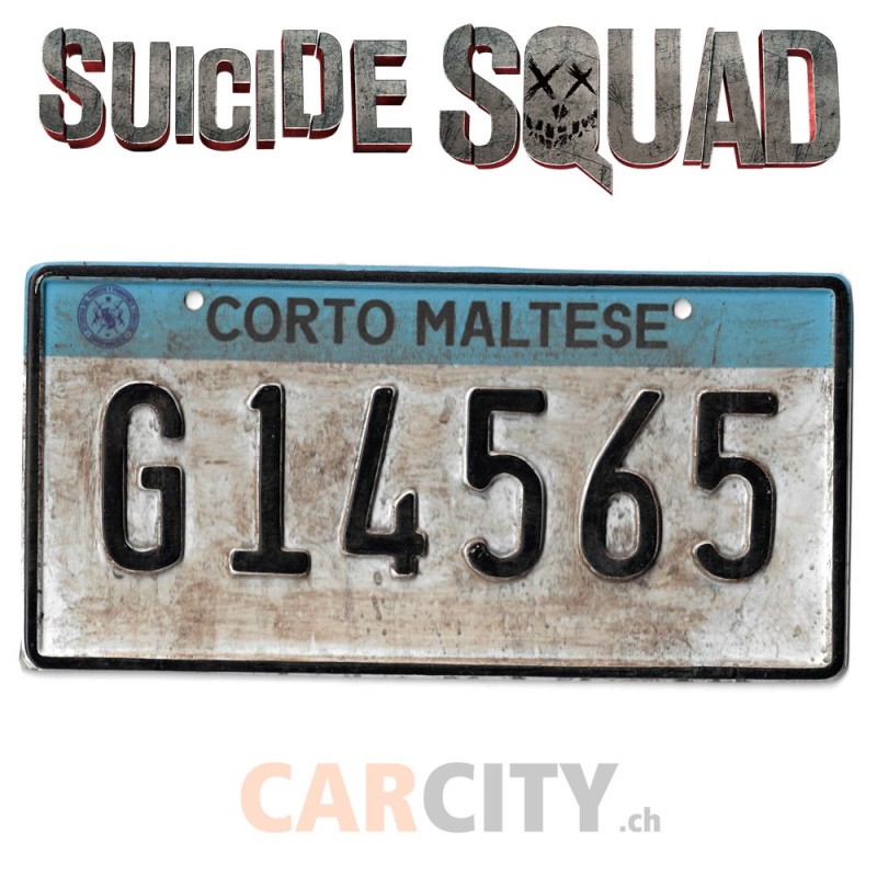 THE SUICIDE SQUAD Corto Maltese Screen Used License Original Toyota Gold