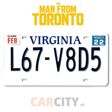 THE MAN FROM TORONTO McLaren's Hero License Plate Original Prop