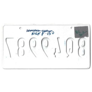 DEN OF THIEVES Gerard Butler Ford F-150 License Plate Movie Prop