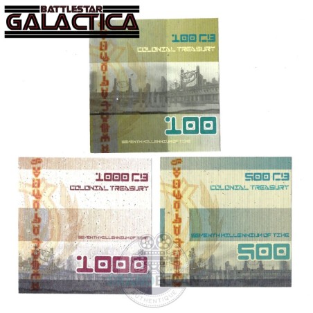 BATTLESTAR GALACTICA Cubit Cubits Notes Original TV Prop
