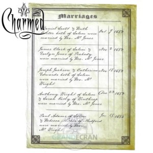 CHARMED Marriage Certificate Original Prop