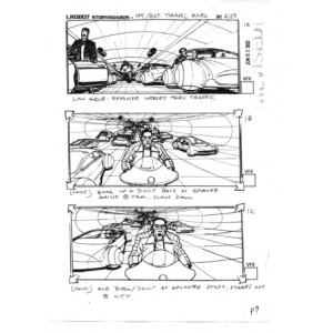 I ROBOT Will Smith Storyboard Scene A129 Original Movie Prop