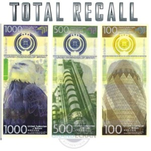 TOTAL RECALL Money Bills Set Original Movie Props