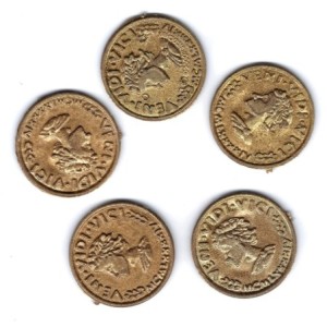 SPIDERMAN 2 Set of Five First National Bank Coins Original Movie Prop