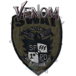 VENOM Swat Tactcial Patch Screen Used Original Movie Prop