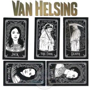 VAN HELSING Tarot Cards Set of 5 TV Series Original Prop