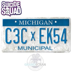 SUICIDE SQUAD Midway City Police Plate Dodge Charger Original Movie Prop