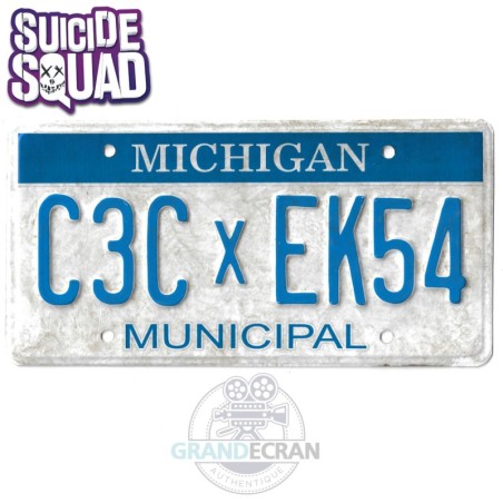 SUICIDE SQUAD Midway City Police Plate Dodge Charger Original Movie Prop