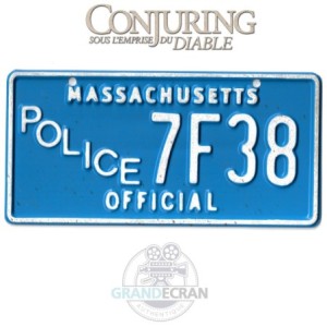 THE CONJURING PT 3 Police MA License Plate Original Movie Prop