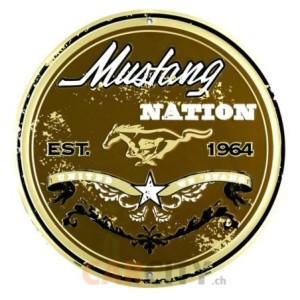 Enseigne Mustang Nation 30cm