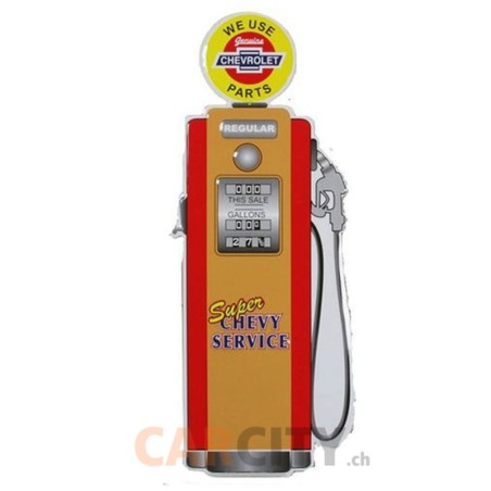 Enseigne Chevrolet Pompe Essence 77x28cm