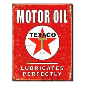 Enseigne Texaco OIL 41x32cm