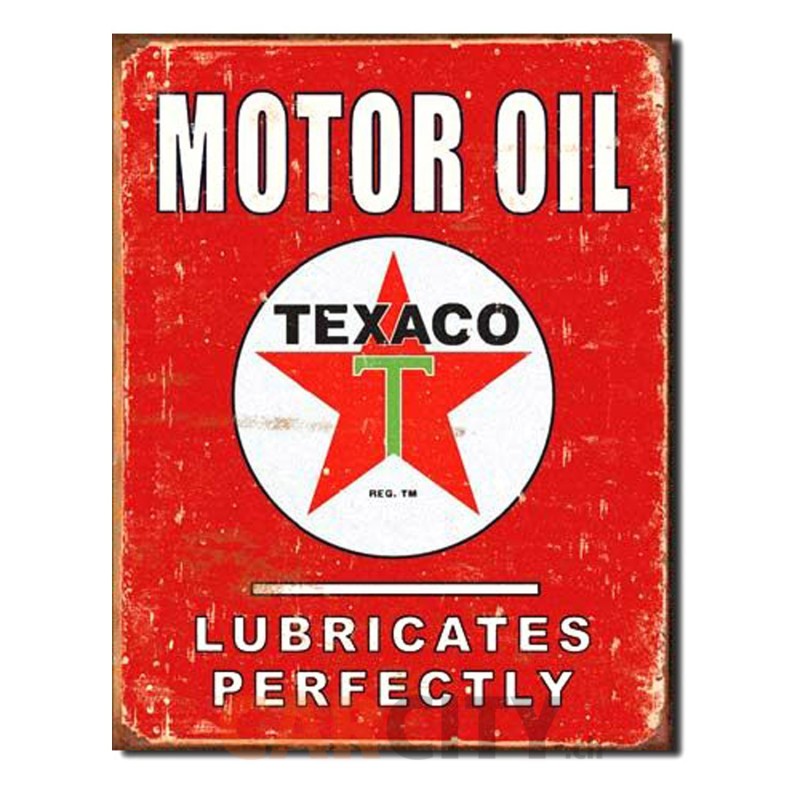 Enseigne Texaco OIL 41x32cm