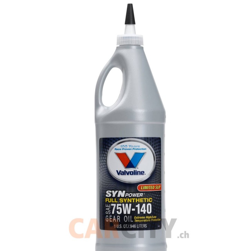 VALVOLINE VV982 (SAE 75W-140) Synpower Huile pour engrenages SAE 75W-140 100 % synthétique - 1 quart