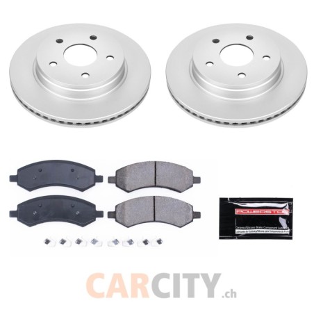 POWER STOP CRK2163 Disques de frein Geomet revêtus et plaquettes de frein en céramique