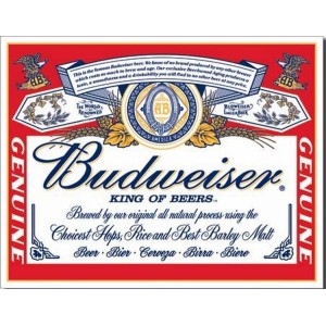 Panneau métal Budweiser