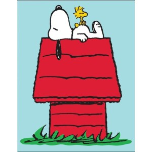 Panneau métal Snoopy