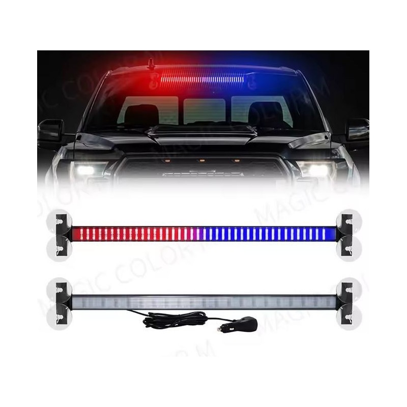 LED Strobe Police Lights For Auto Emergency Grill Warning Lamp 80 led