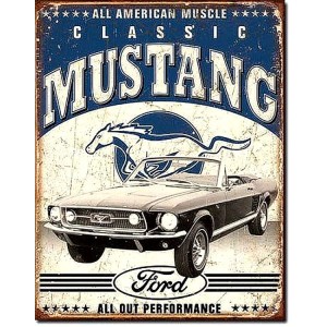 Ford Classic Mustang Metal Tin Sign 31x41cm
