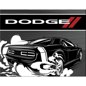 Dodge Black Speed Metal Sign 31x41cm