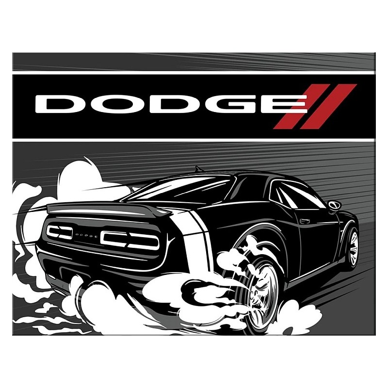 Dodge Black Speed Metal Sign 31x41cm