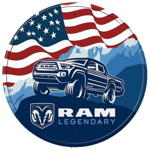 Dodge RAM Legend Round Sign 30cm