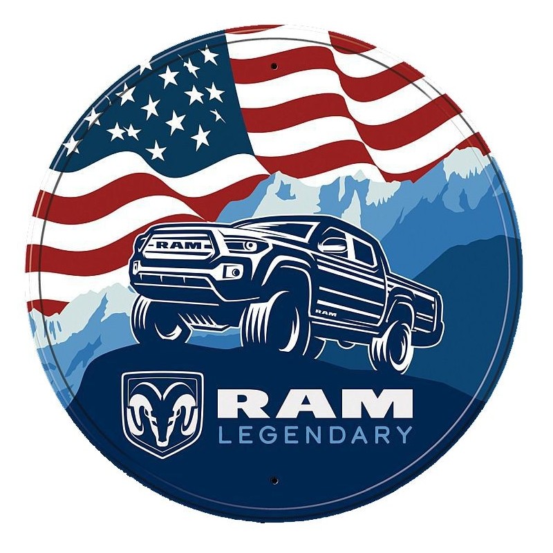 Dodge RAM Legend Round Sign 30cm