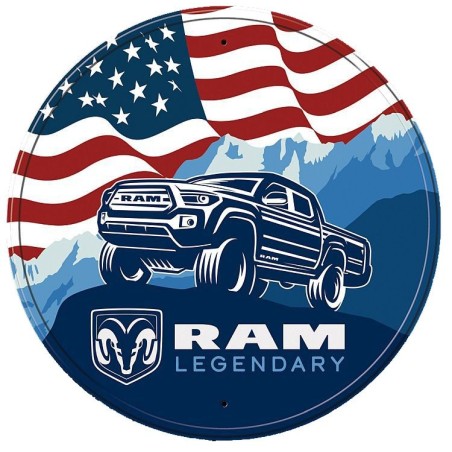 Dodge RAM Legend Round Sign 30cm