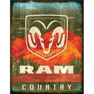 Ram Country Metal Sign 30x44cm