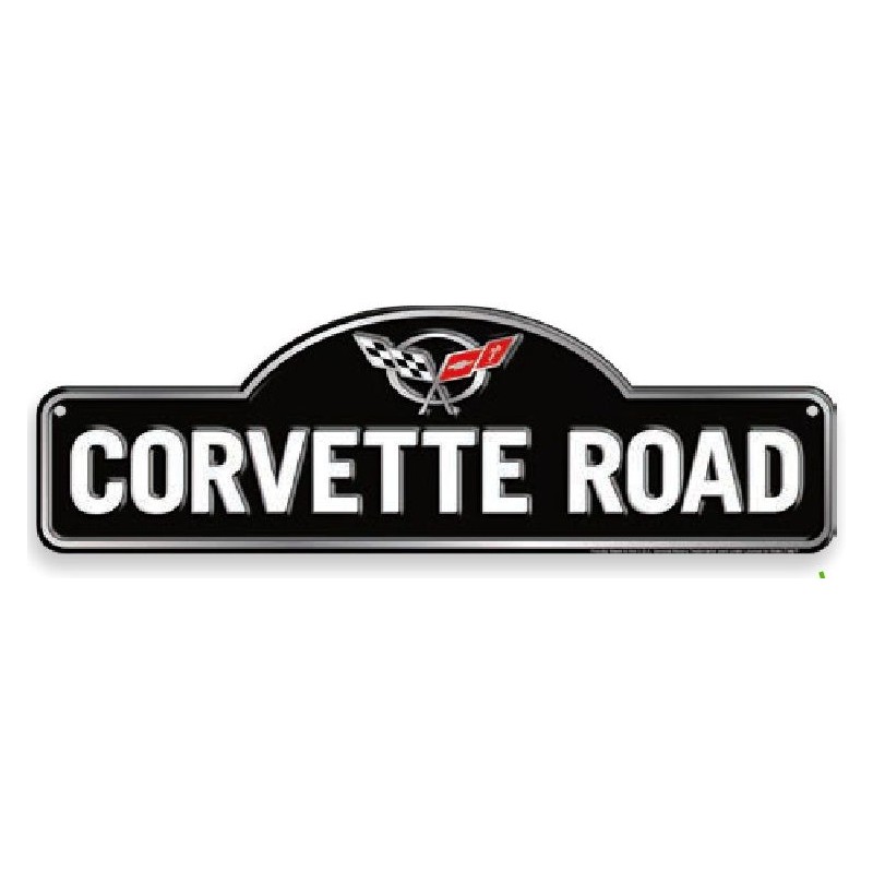 Chevy Corvette Road Sign  15x45cm