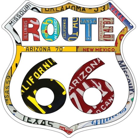 Route 66 Plate Border Shield 28x29cm