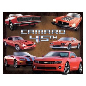 Chevy Camaro 45th Anniv Metal Sign 31x41cm