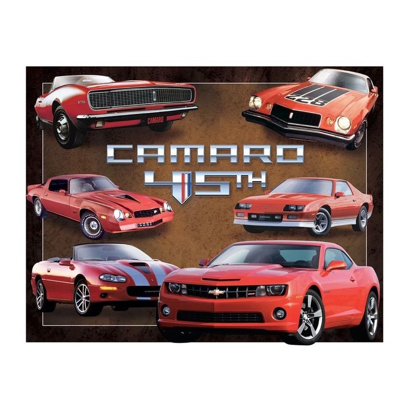 Chevy Camaro 45th Anniv Metal Sign 31x41cm