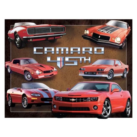 Chevy Camaro 45th Anniv Metal Sign 31x41cm