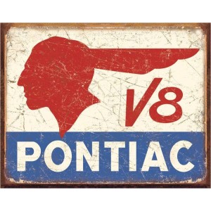 Pontiac V8 Metal Sign 31x41cm