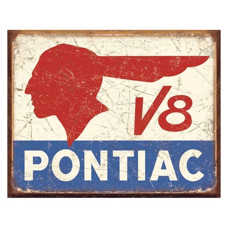 Pontiac V8 Metal Sign 31x41cm