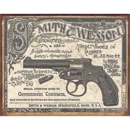 Smith & Wesson - 1892 Gov. Contracts Metal Sign 31x41cm