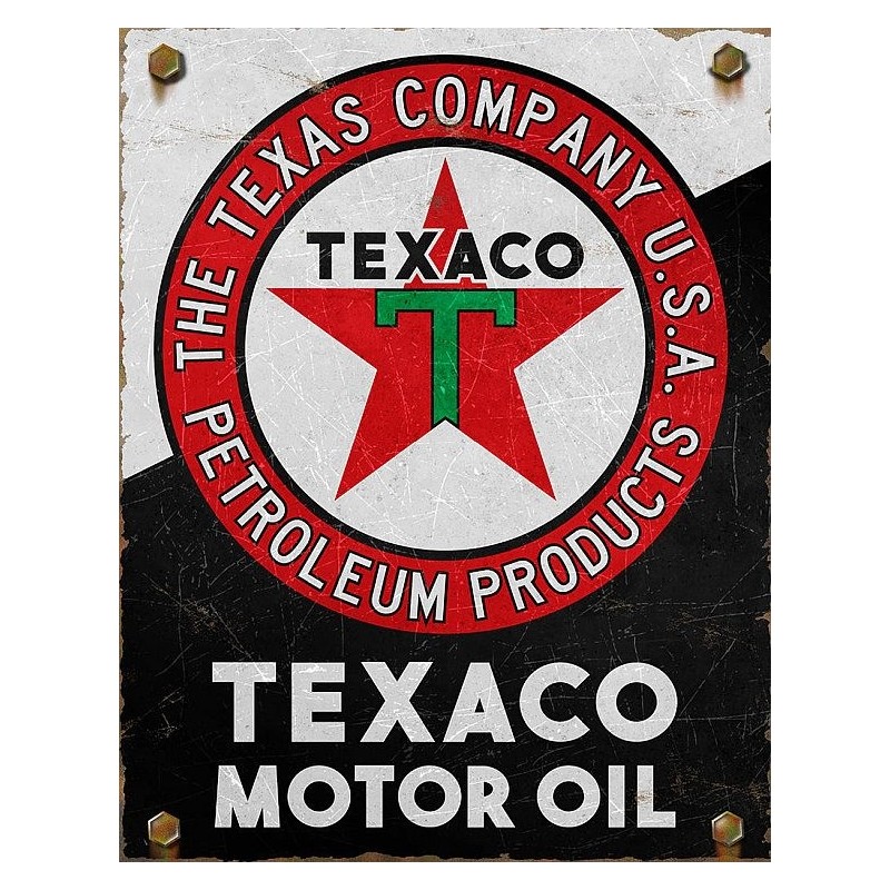 Texaco Motor Oil Metal Sign 31x41cm