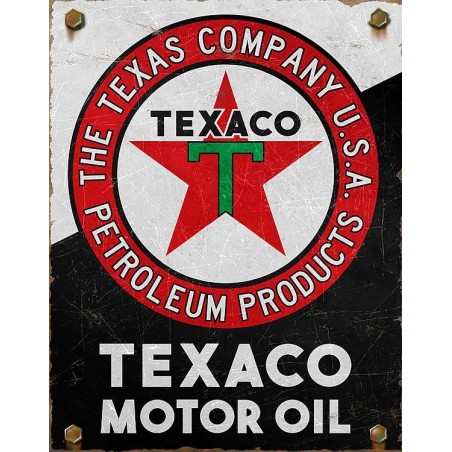 Texaco Motor Oil Metal Sign 31x41cm