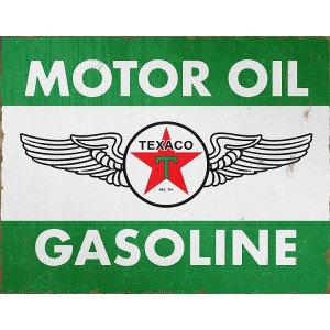 Texaco Oil and Gas Metal Sign 31x41cm