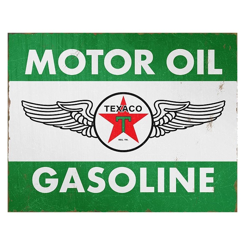 Texaco Oil and Gas Metal Sign 31x41cm