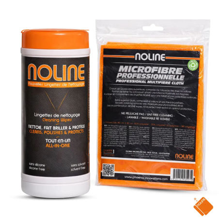 Noline Pack 30 lingettes + microfibre premium