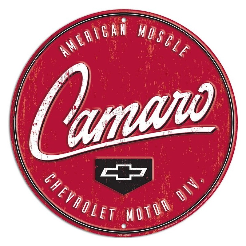 Chevy Camaro Round Sign 30cm
