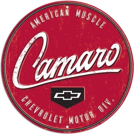 Chevy Camaro Round Sign 30cm