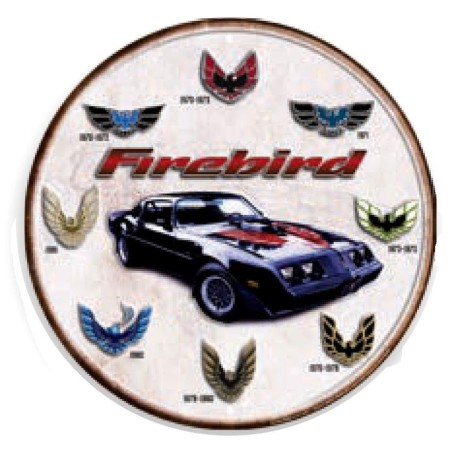 Pontiac Firebird Logos Round Sign 30cm