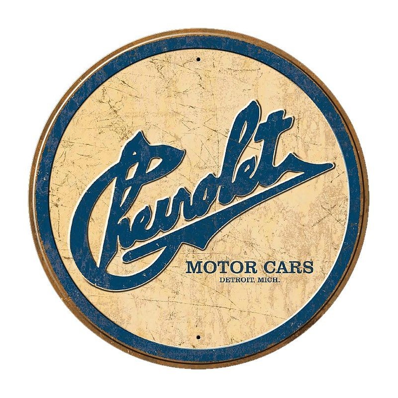 Chevy Historic Logo Round Sign 30cm