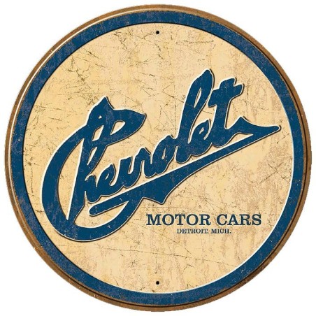 Chevy Historic Logo Round Sign 30cm