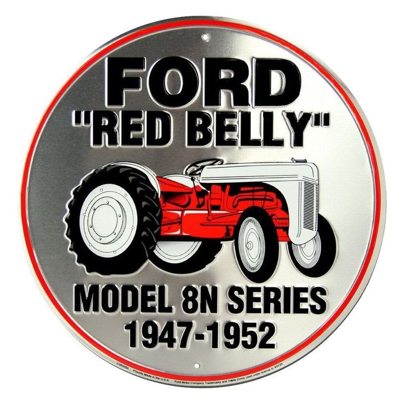 Ford Red Belly Round Sign 30cm