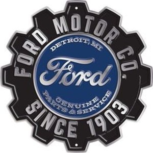Ford Gear 24 in Die Cut Sign 60cm